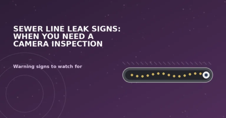 Illustration of a sewer line camera inspection for leak detection