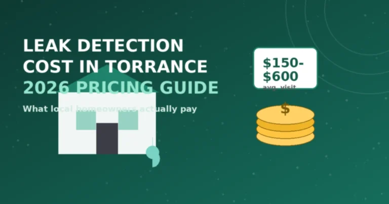 Leak detection cost pricing guide illustration for Torrance CA homes