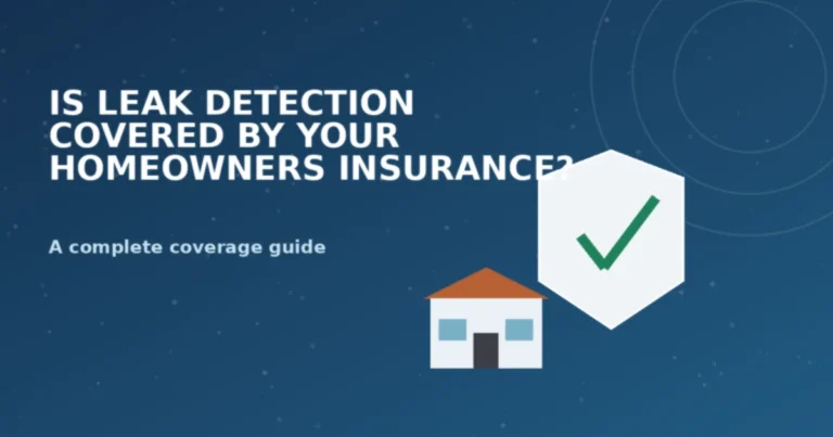 Graphic showing leak detection coverage under homeowners insurance