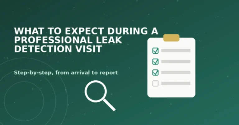 Illustration of what to expect during a professional leak detection visit