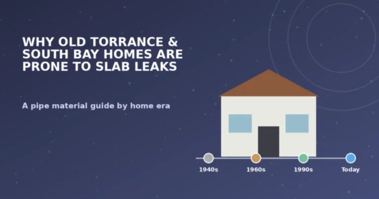 Graphic showing why old Torrance and South Bay homes are prone to slab leaks